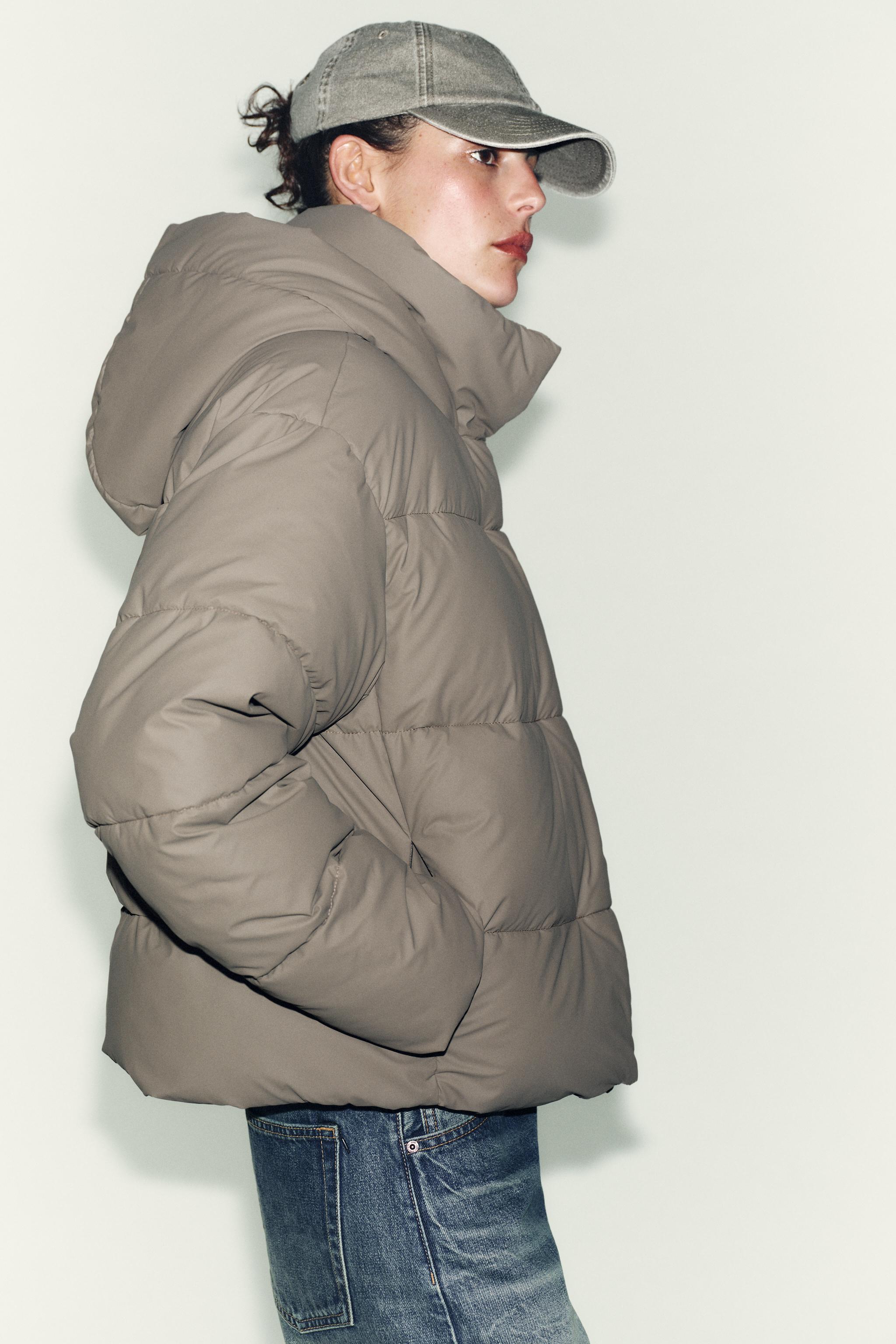 SHORT RUBBERIZED WINDPROOF PUFFER JACKET
